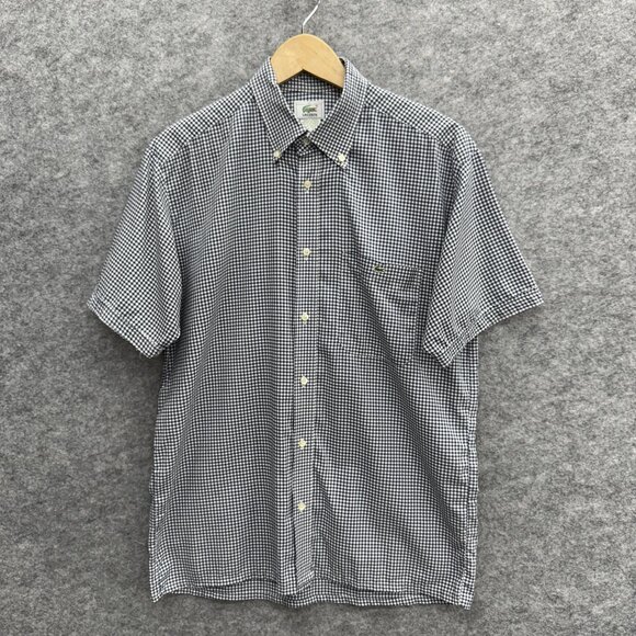 LACOSTE Men's Luxury Button Down Shirt Old Money Designer 100% Cotton Blue Sz 42 - Picture 1 of 9